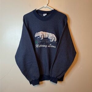 VTG 90’s Penn State Nittany Lions Collegiate Embroidered Lion Crew Neck Size M